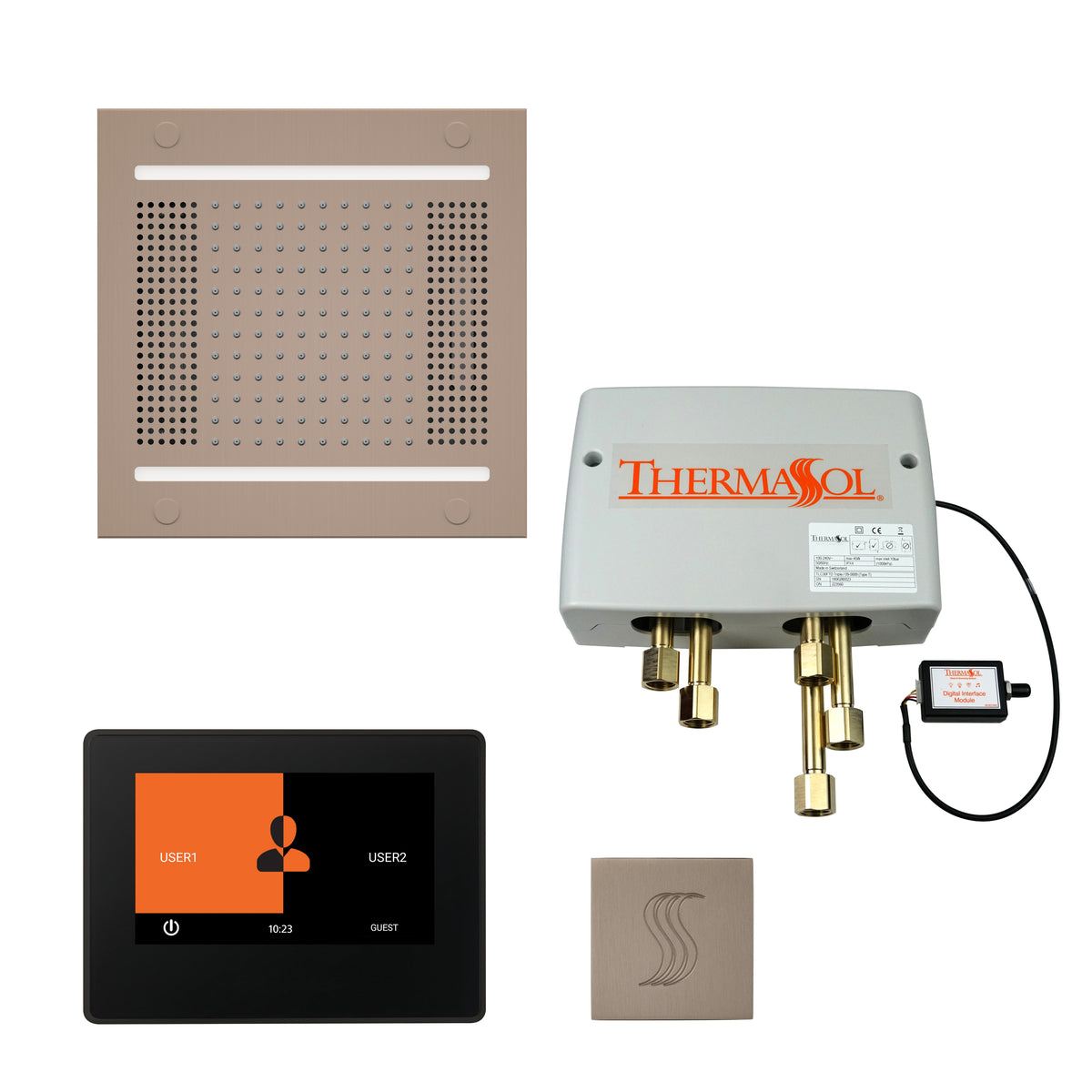 The Total Wellness Hydrovive14 Package with 7&quot; ThermaTouch and Square