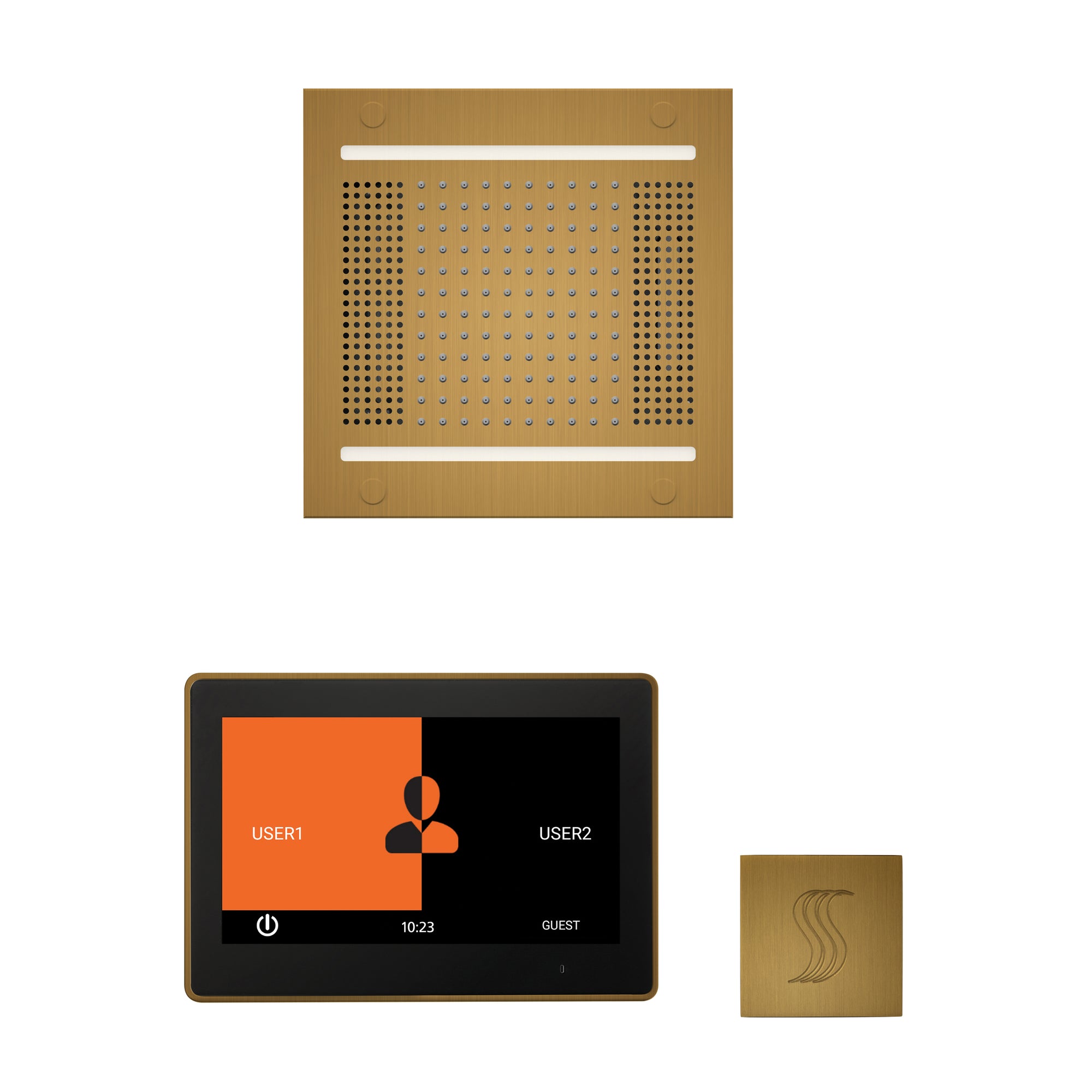 The wellness Hydrovive14 Steam Package with 10" ThermaTouch Square