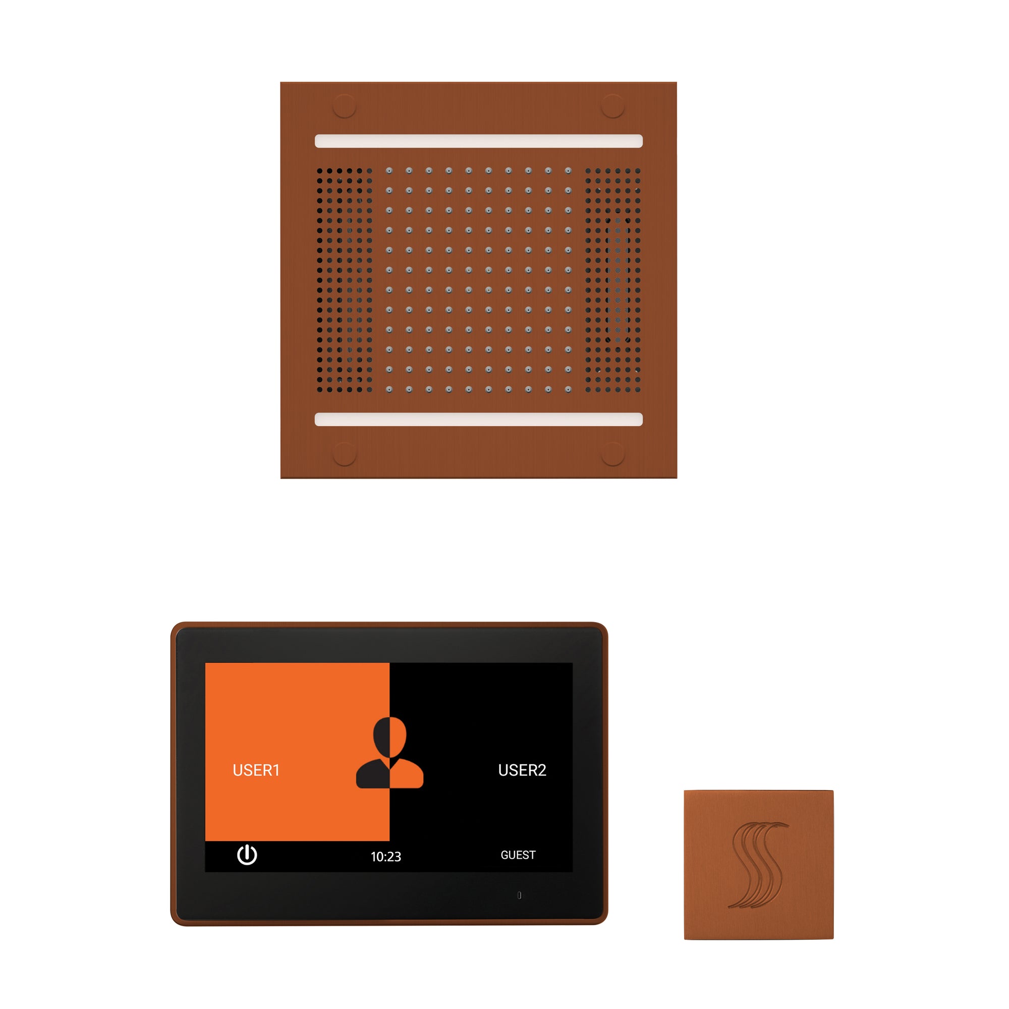 The wellness Hydrovive14 Steam Package with 10" ThermaTouch Square