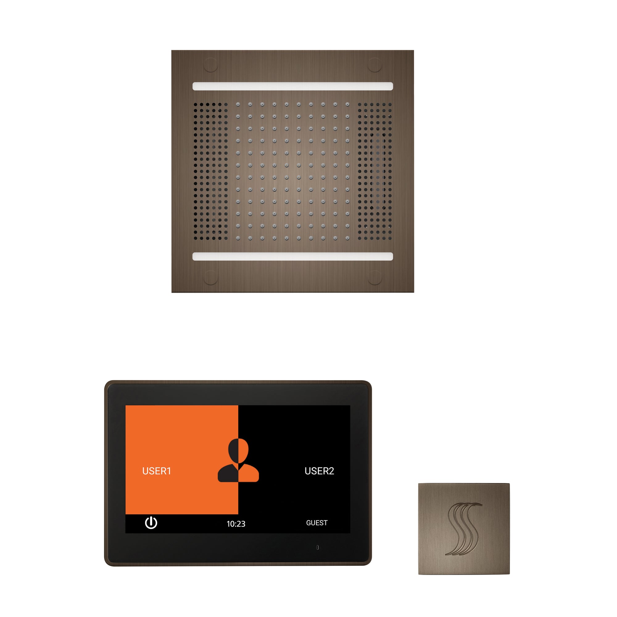 The wellness Hydrovive14 Steam Package with 10" ThermaTouch Square