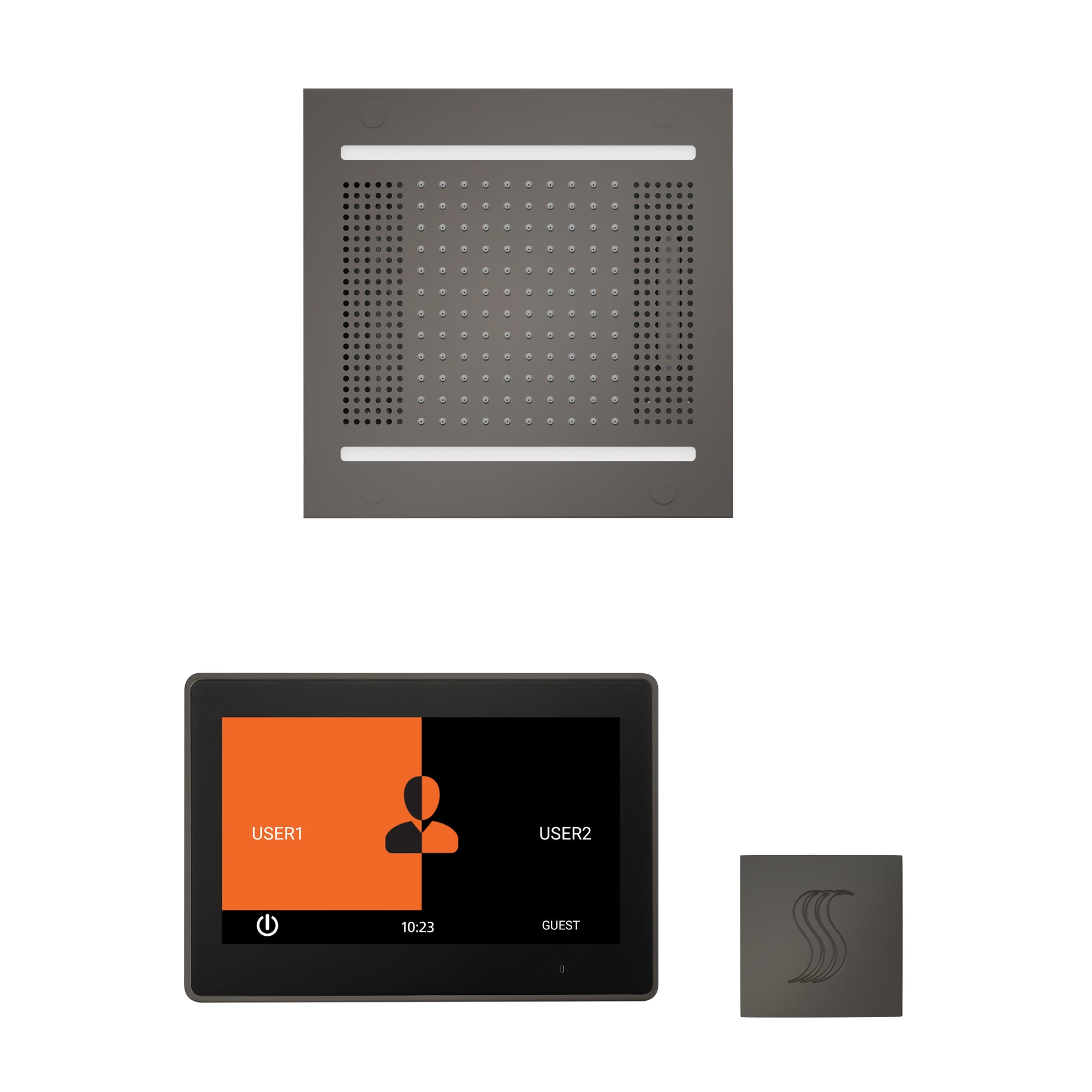 The wellness Hydrovive14 Steam Package with 10" ThermaTouch Square