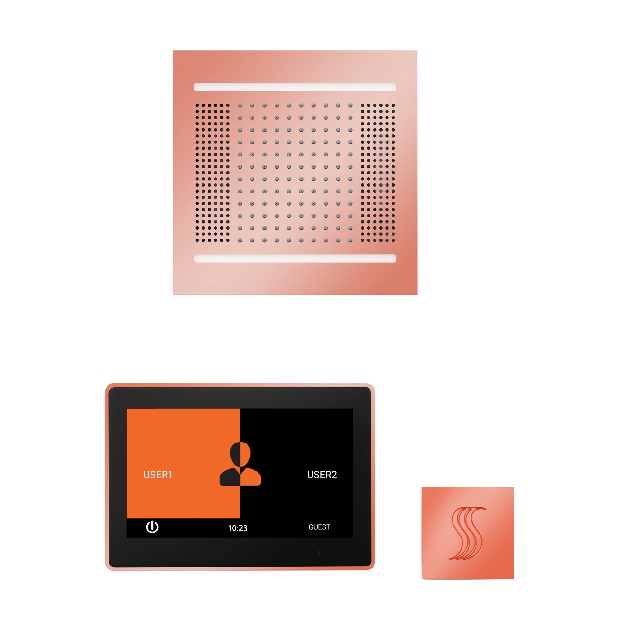 The wellness Hydrovive14 Steam Package with 10" ThermaTouch Square