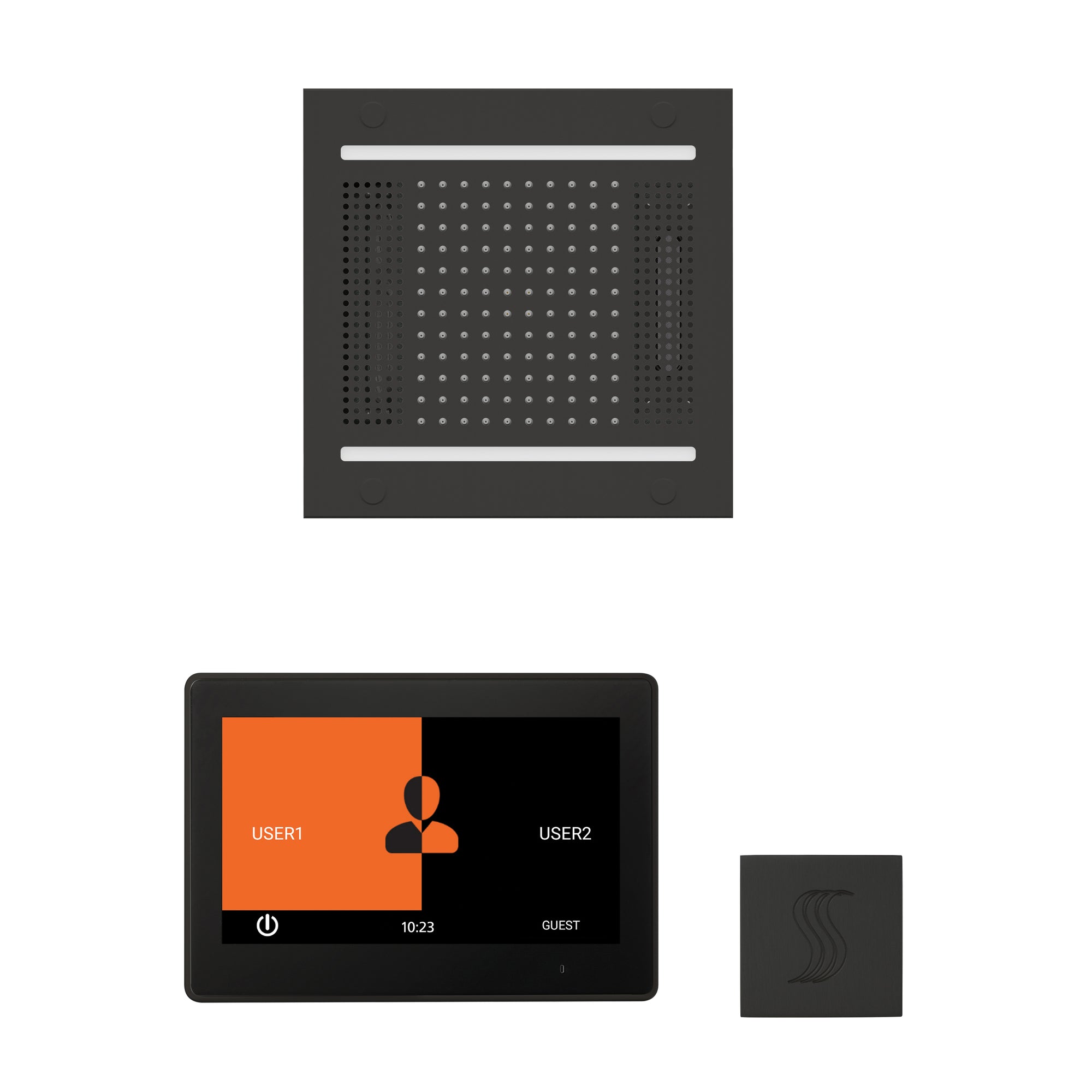 The wellness Hydrovive14 Steam Package with 10" ThermaTouch Square