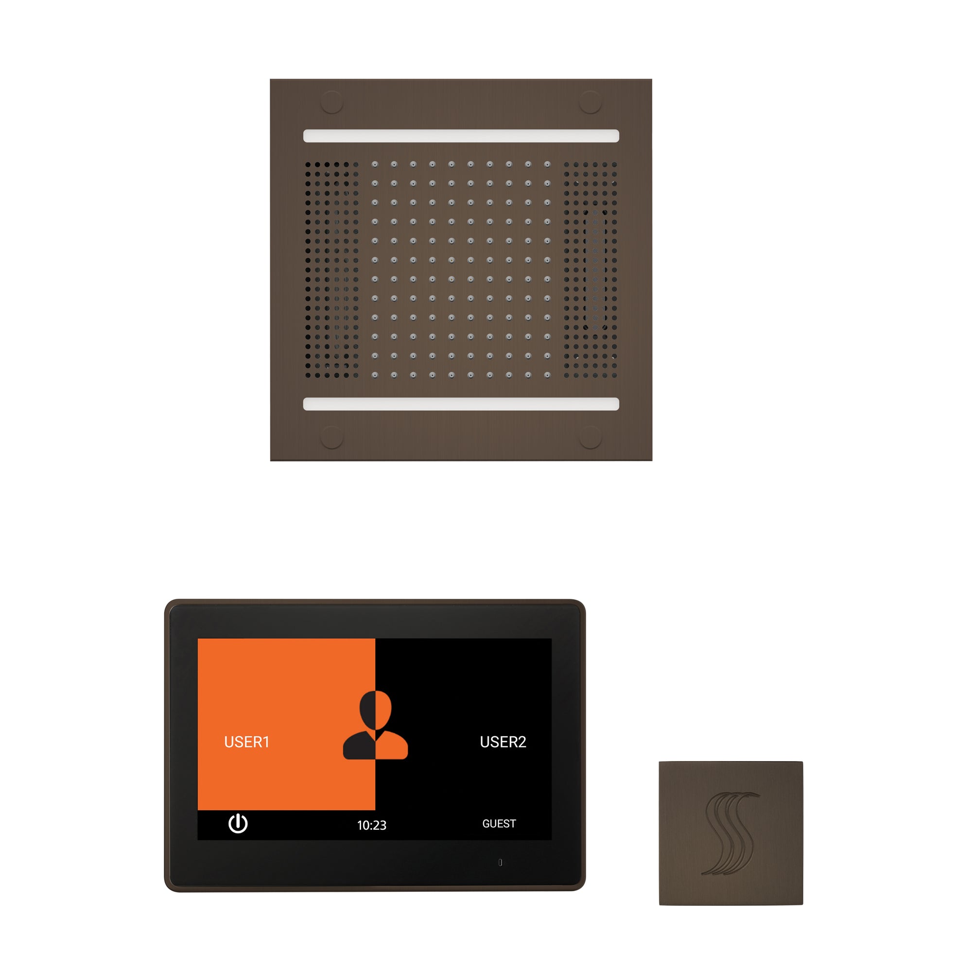 The wellness Hydrovive14 Steam Package with 10" ThermaTouch Square