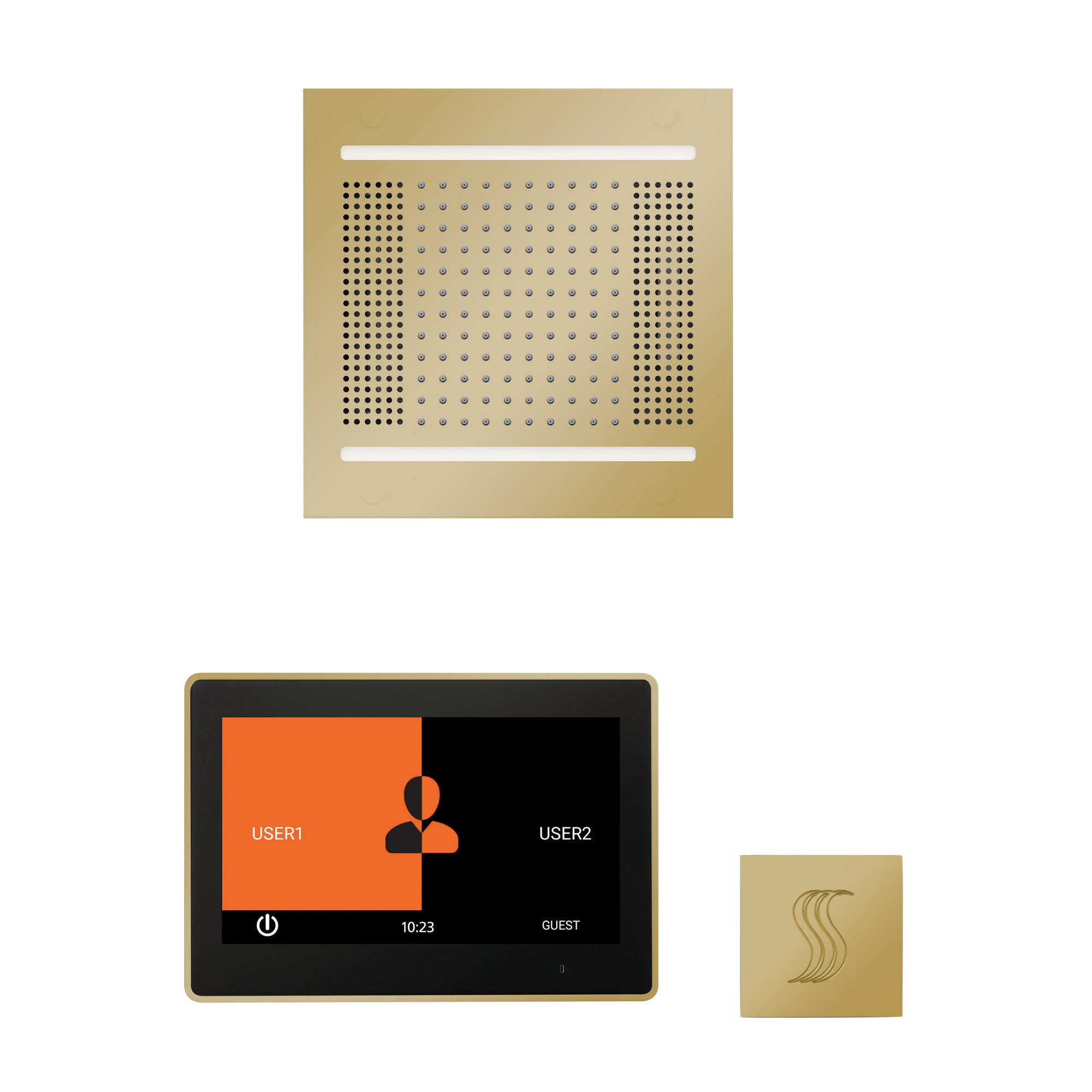 The wellness Hydrovive14 Steam Package with 10" ThermaTouch Square