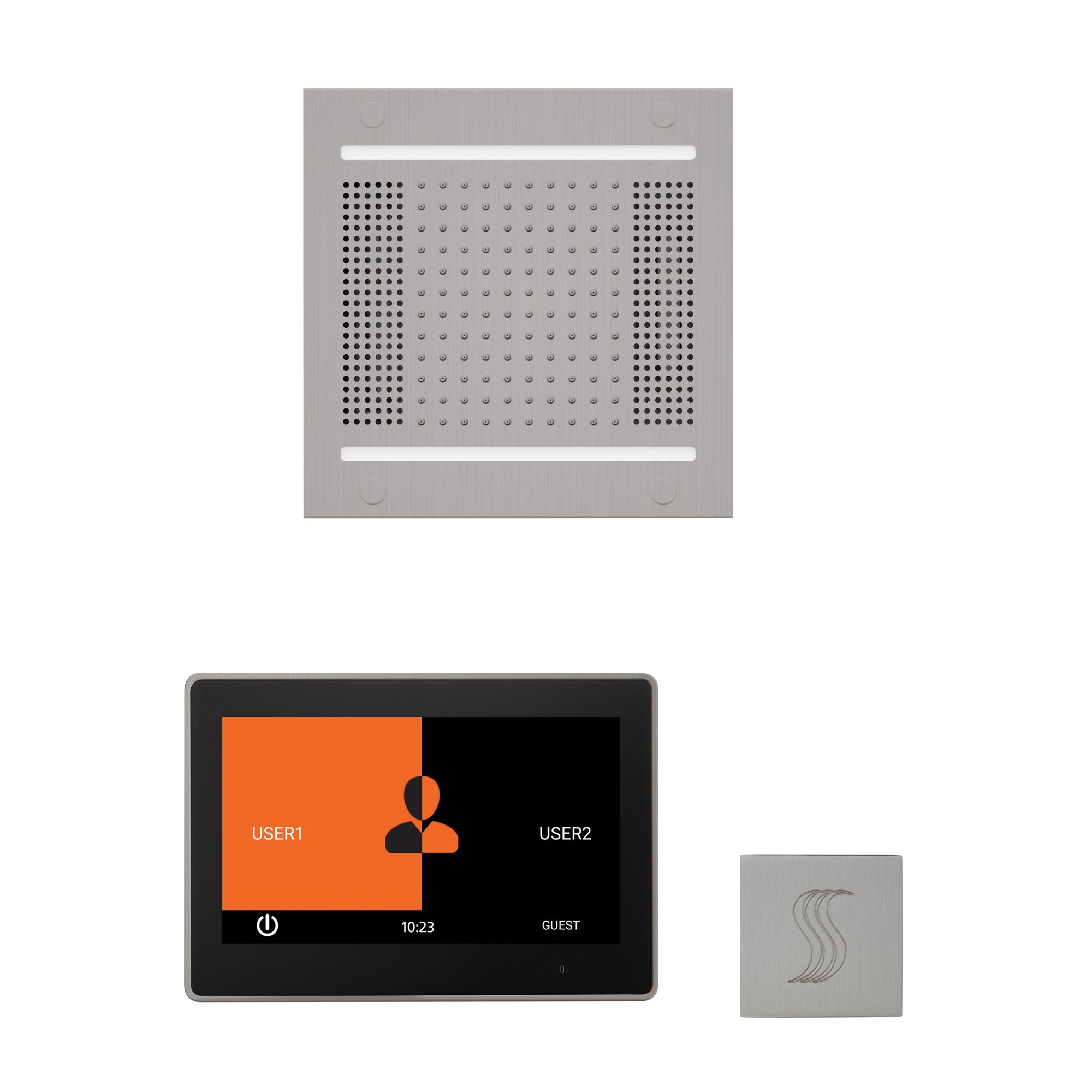 The wellness Hydrovive14 Steam Package with 10" ThermaTouch Square