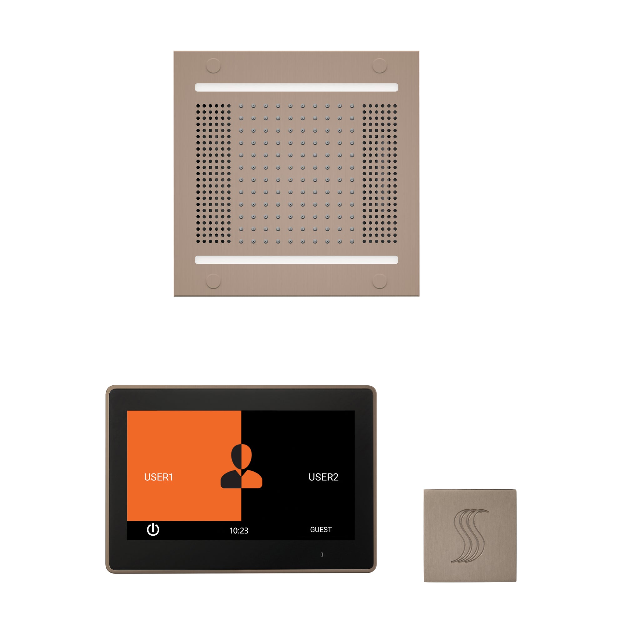 The wellness Hydrovive14 Steam Package with 10" ThermaTouch Square