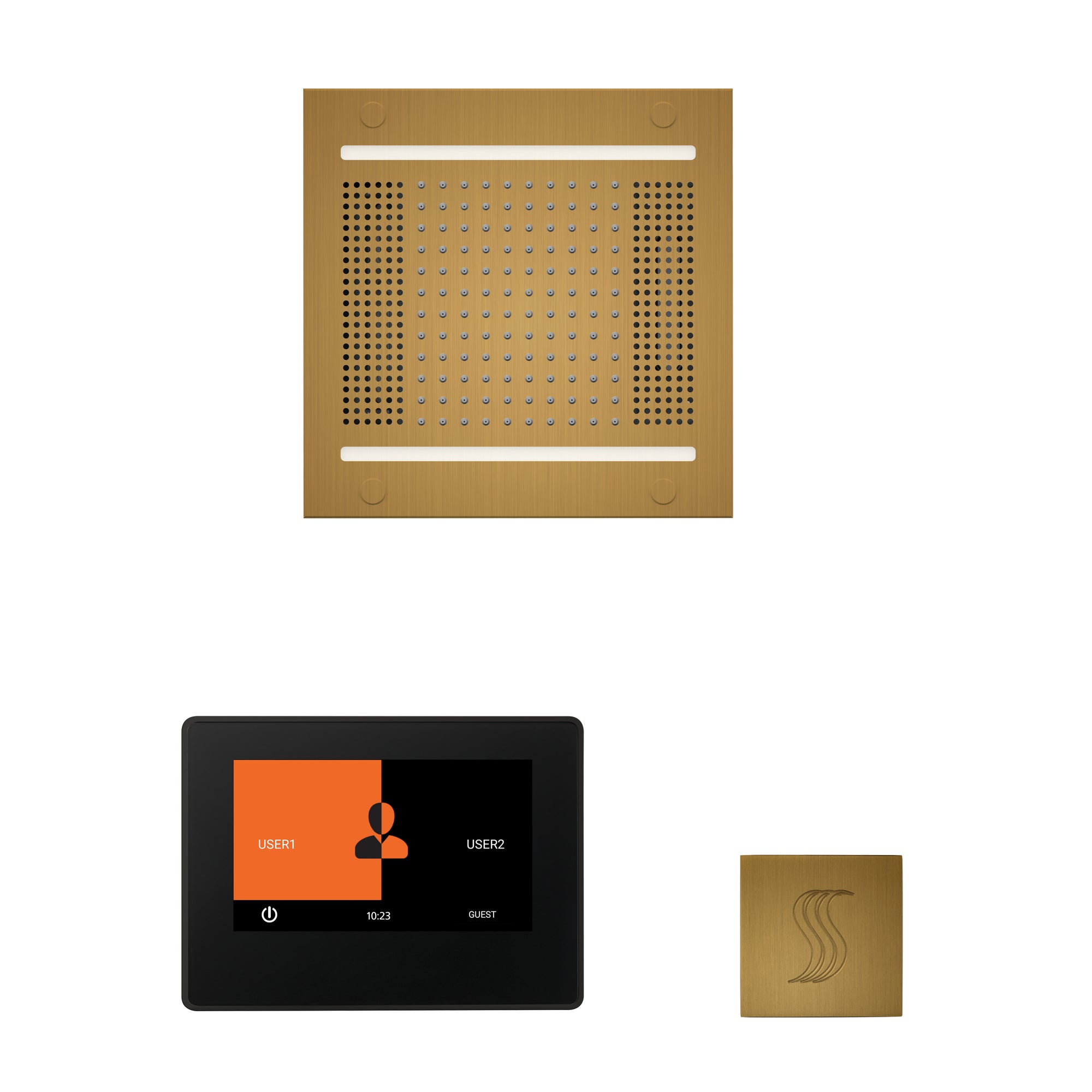 The wellness Hydrovive14 Steam Package with 7" ThermaTouch Square