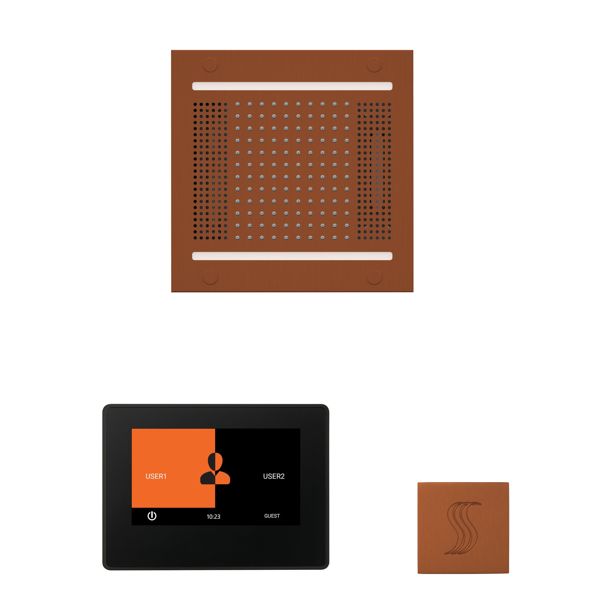 The wellness Hydrovive14 Steam Package with 7" ThermaTouch Square