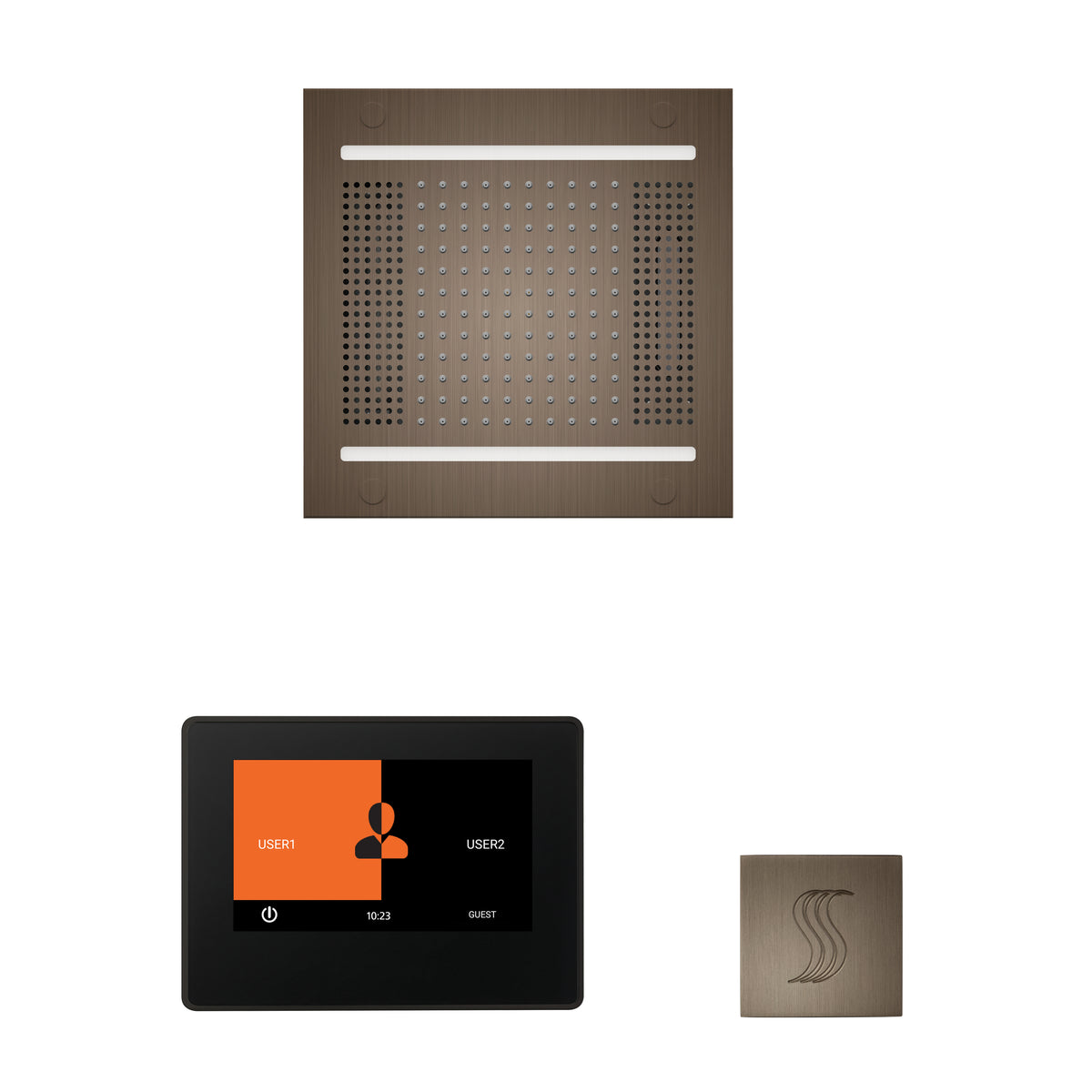 The wellness Hydrovive14 Steam Package with 7&quot; ThermaTouch Square