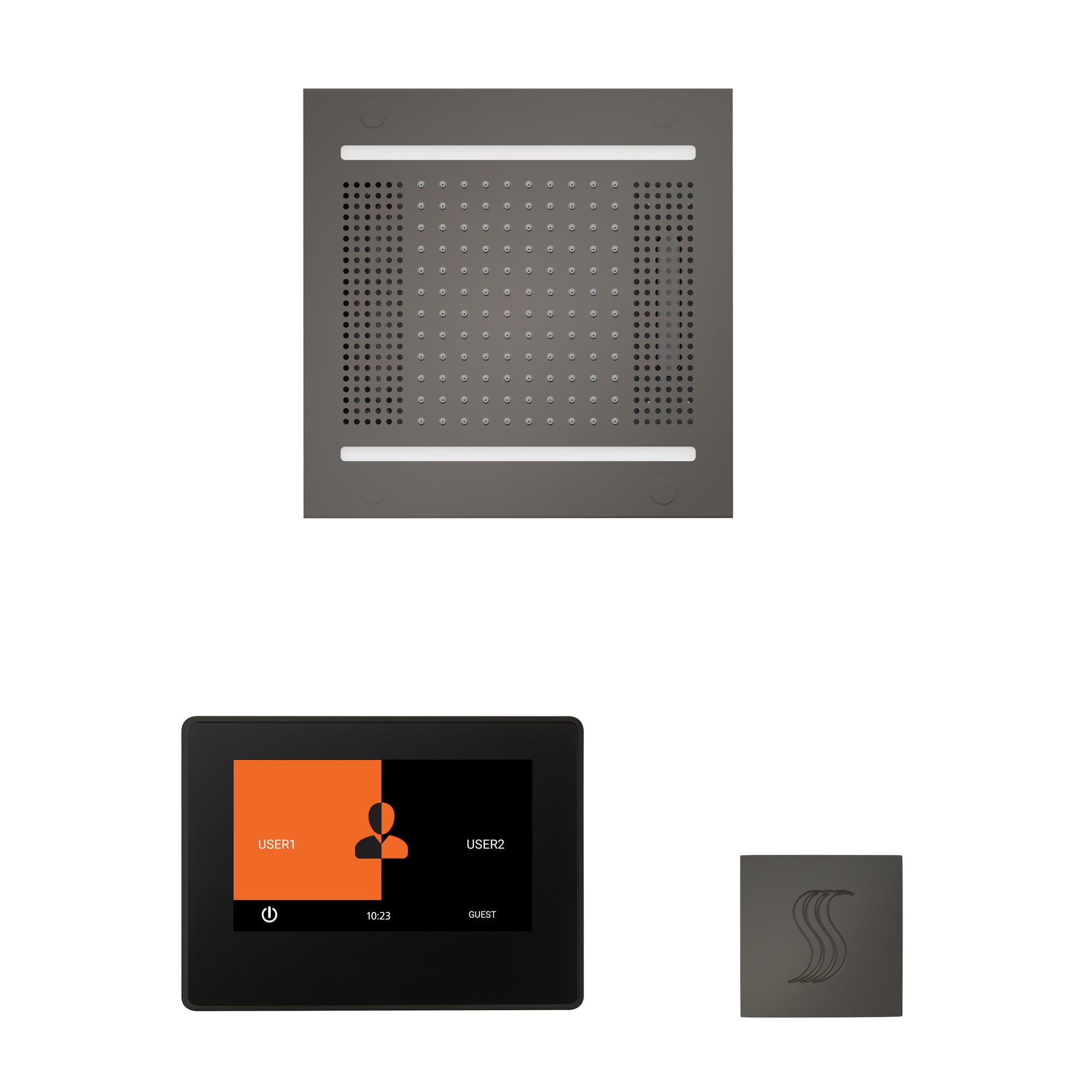 The wellness Hydrovive14 Steam Package with 7" ThermaTouch Square