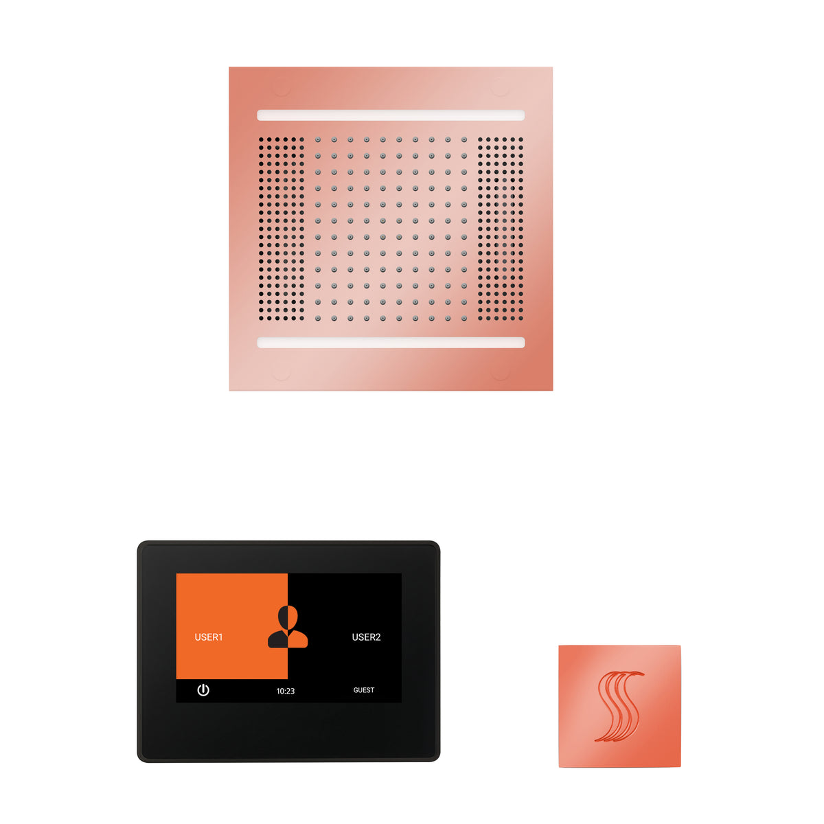 The wellness Hydrovive14 Steam Package with 7&quot; ThermaTouch Square