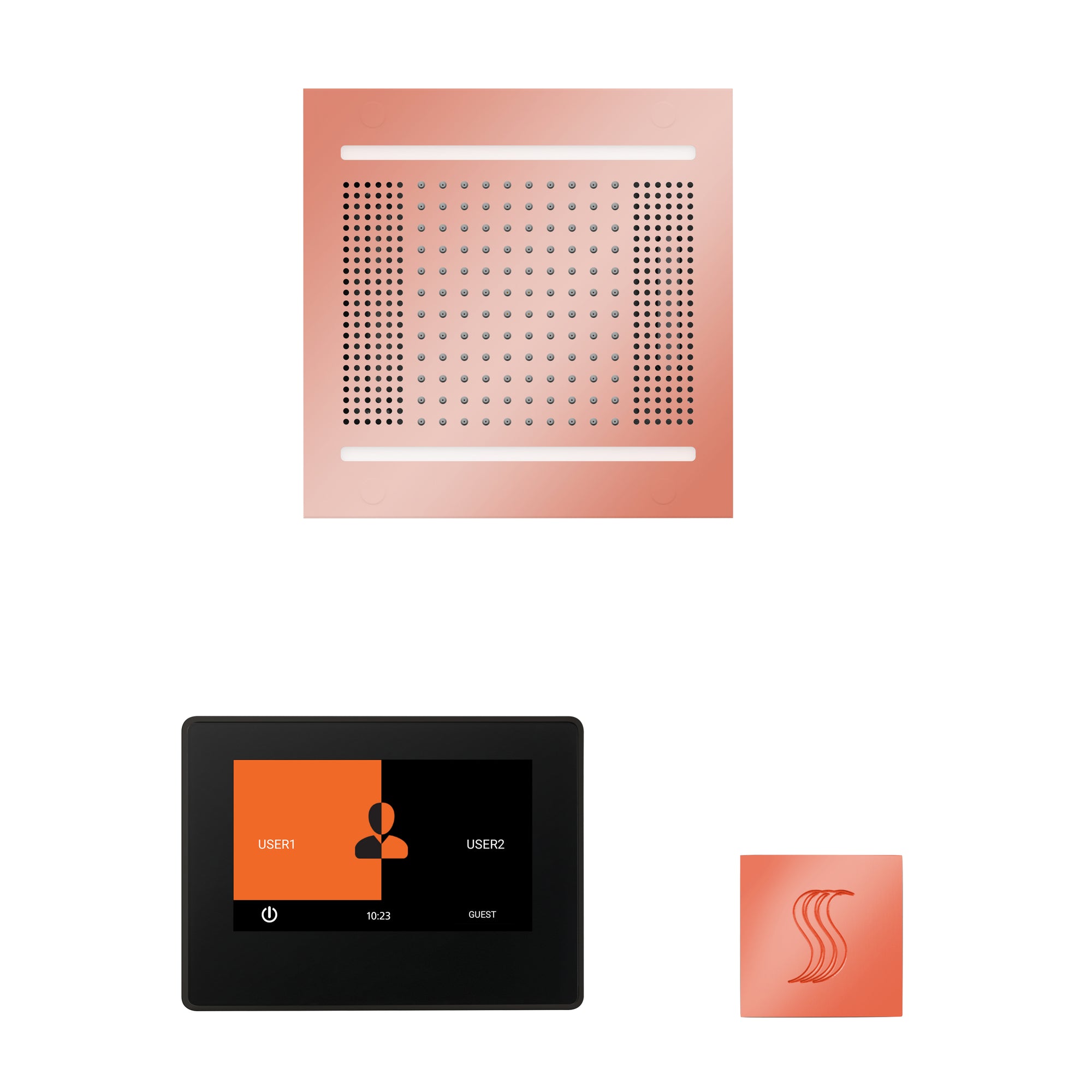 The wellness Hydrovive14 Steam Package with 7" ThermaTouch Square