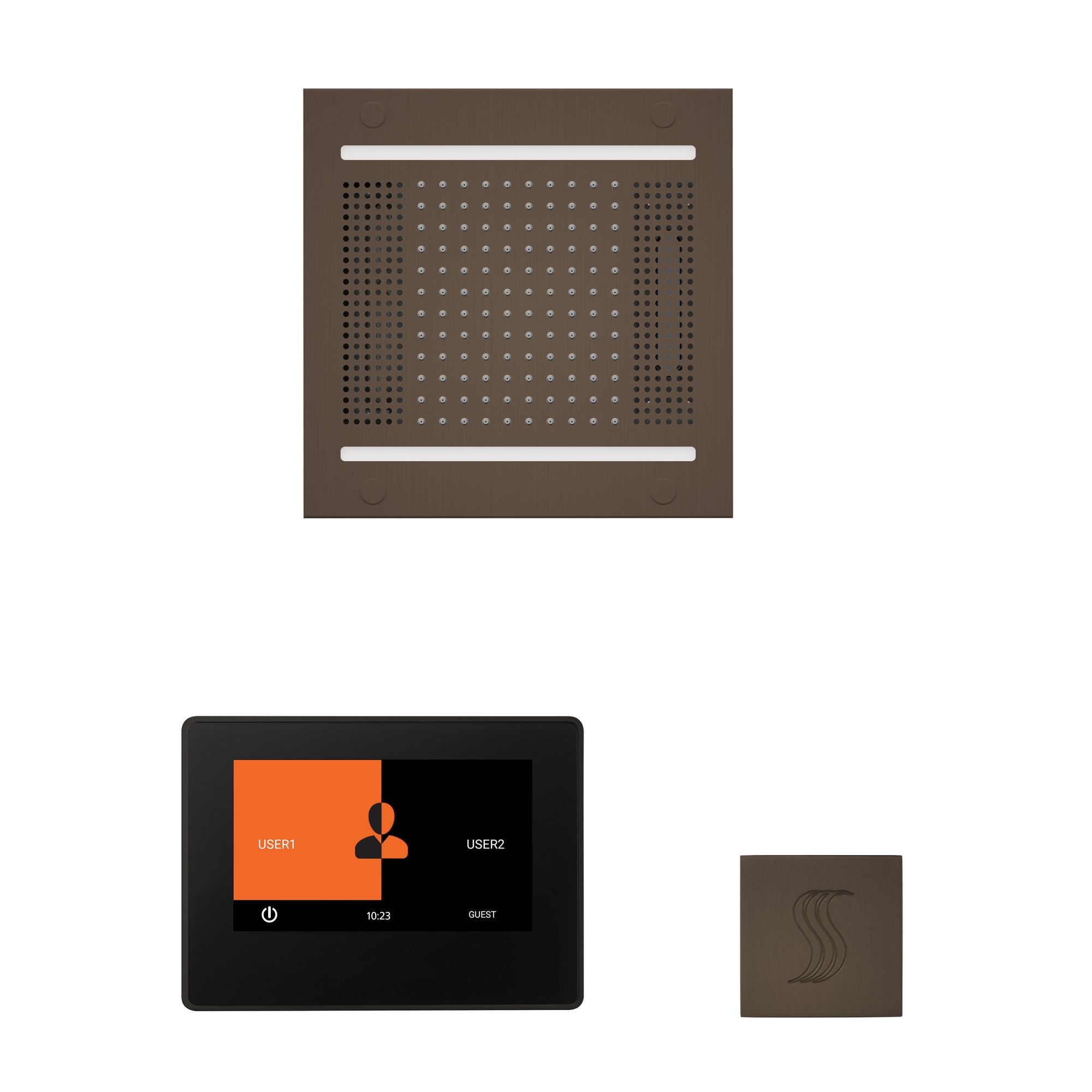 The wellness Hydrovive14 Steam Package with 7" ThermaTouch Square