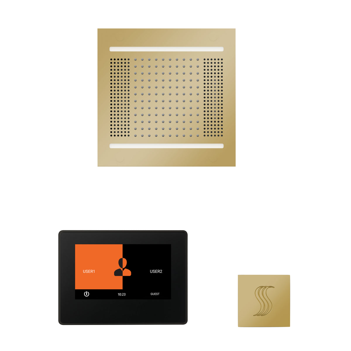 The wellness Hydrovive14 Steam Package with 7&quot; ThermaTouch Square