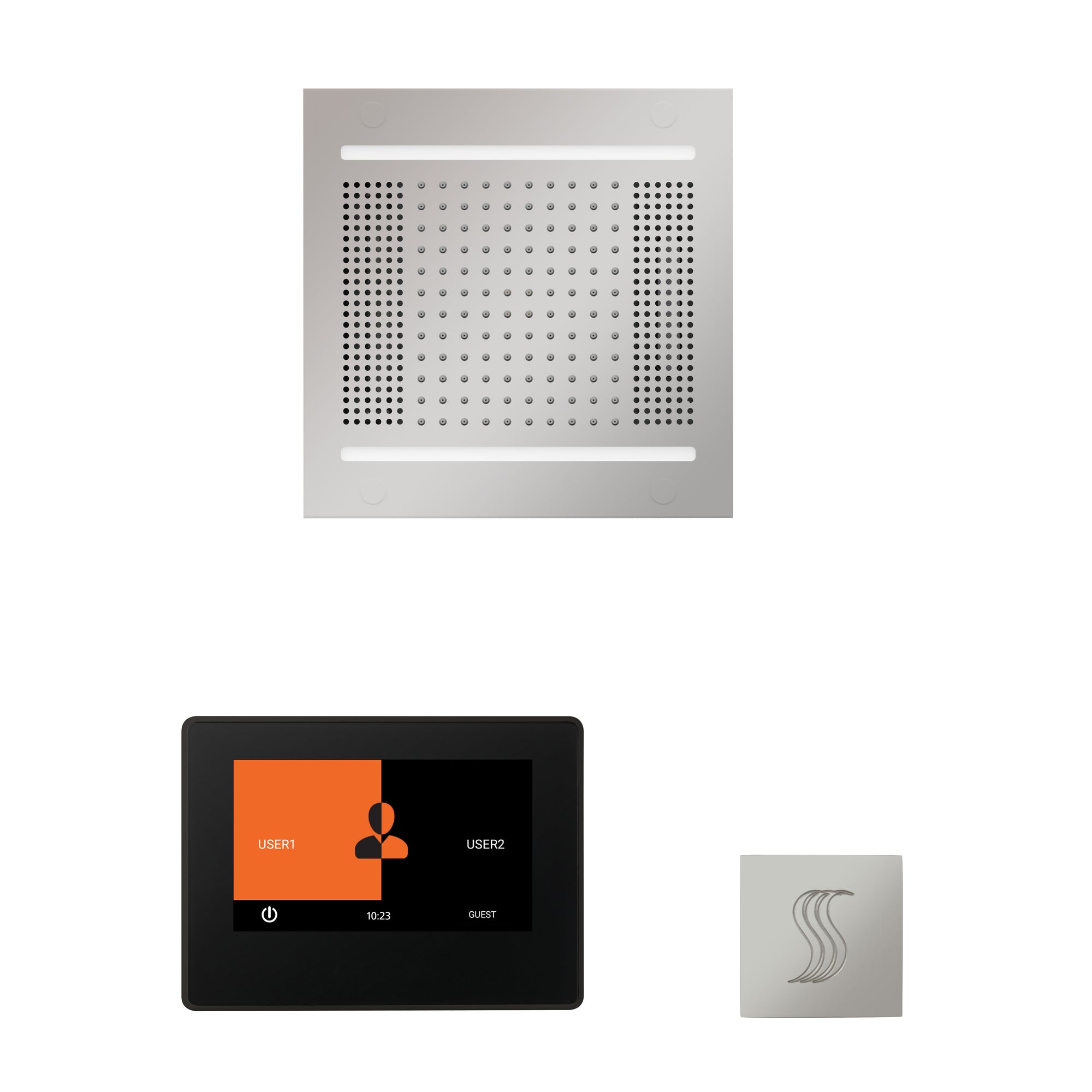 The wellness Hydrovive14 Steam Package with 7" ThermaTouch Square