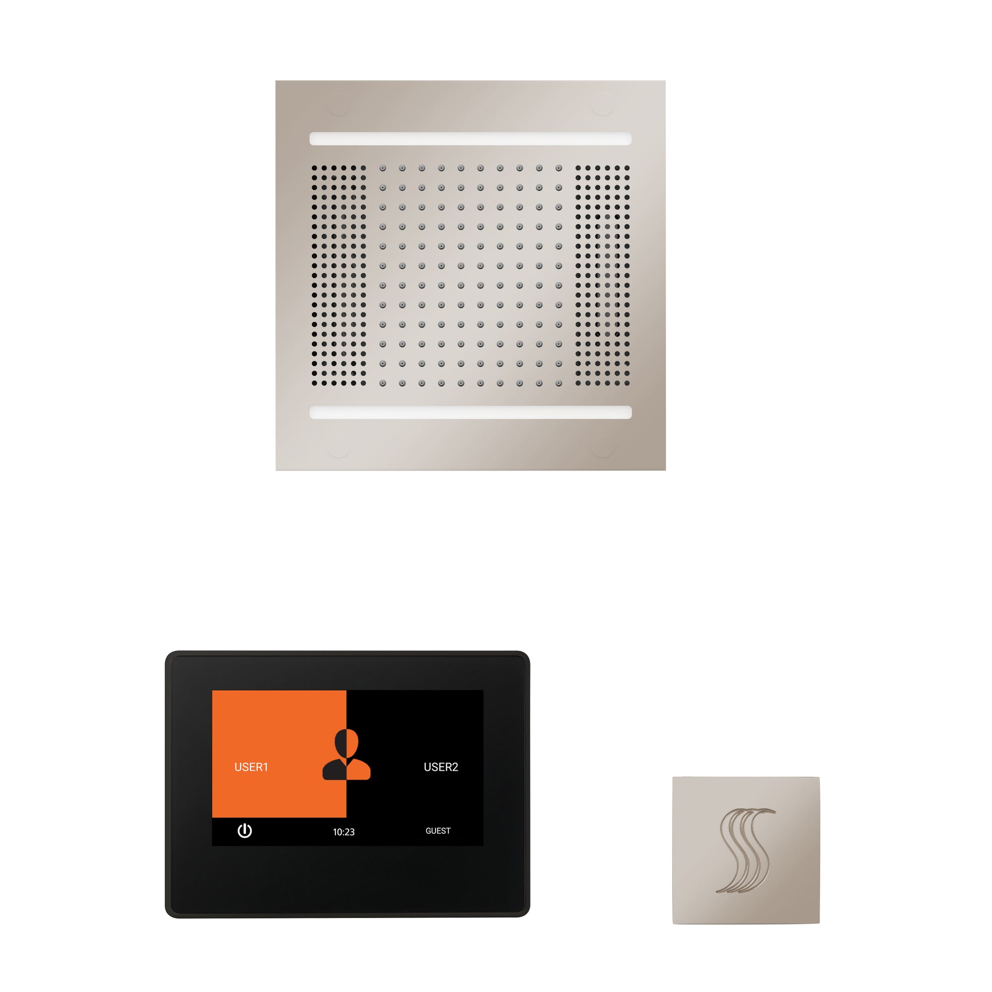 The wellness Hydrovive14 Steam Package with 7" ThermaTouch Square