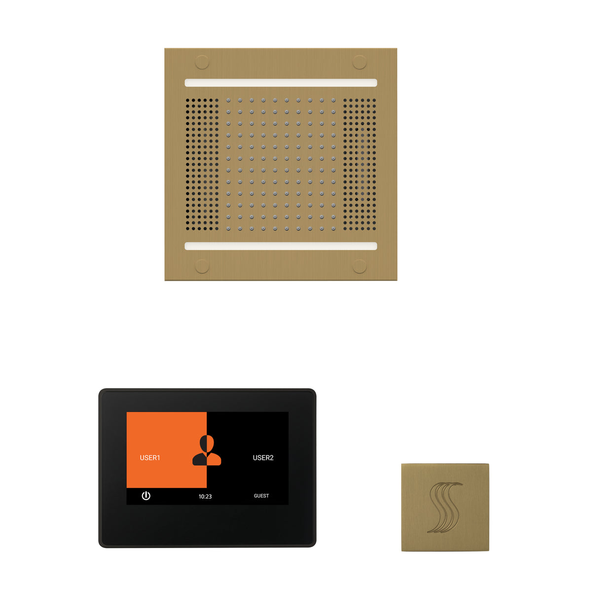 The wellness Hydrovive14 Steam Package with 7&quot; ThermaTouch Square