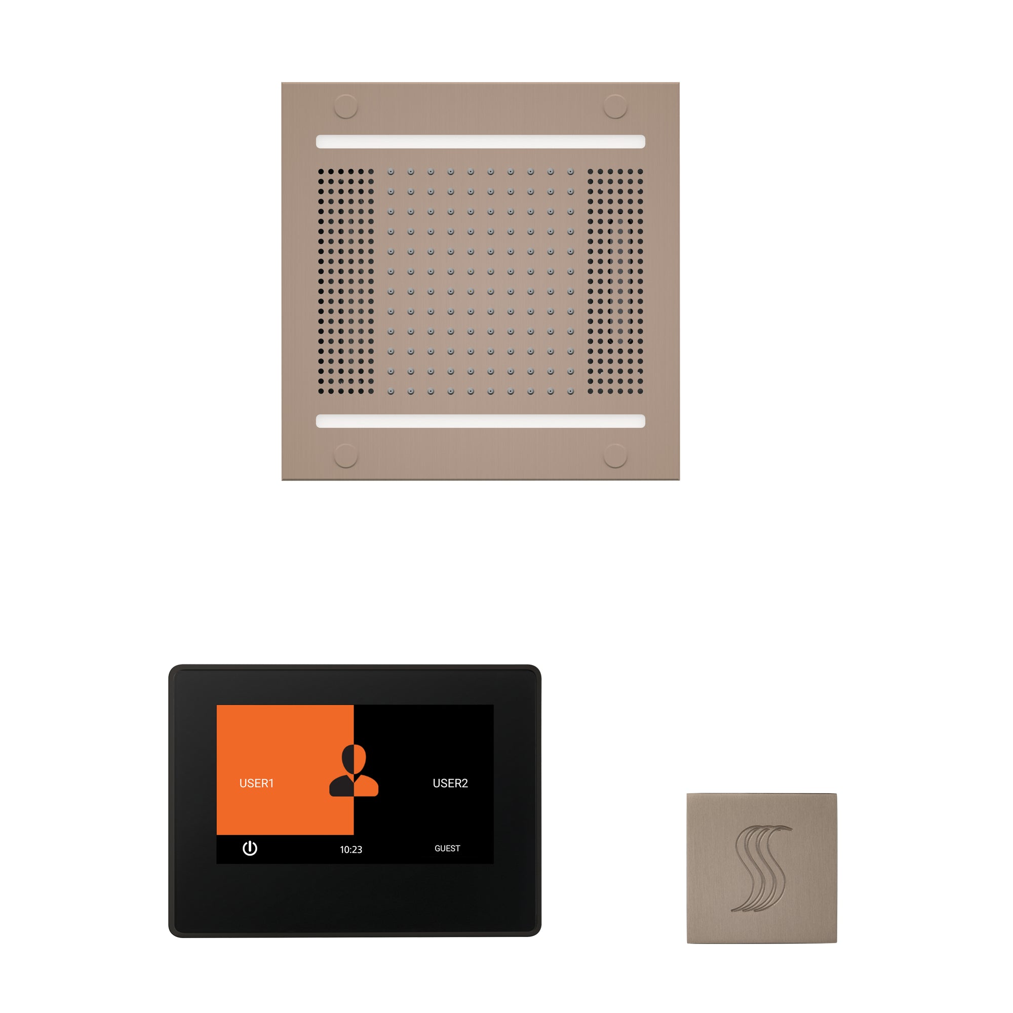 The wellness Hydrovive14 Steam Package with 7" ThermaTouch Square