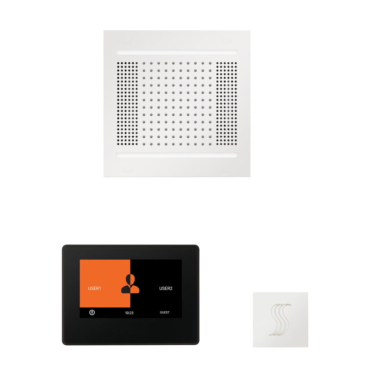 The wellness Hydrovive14 Steam Package with 7&quot; ThermaTouch Square
