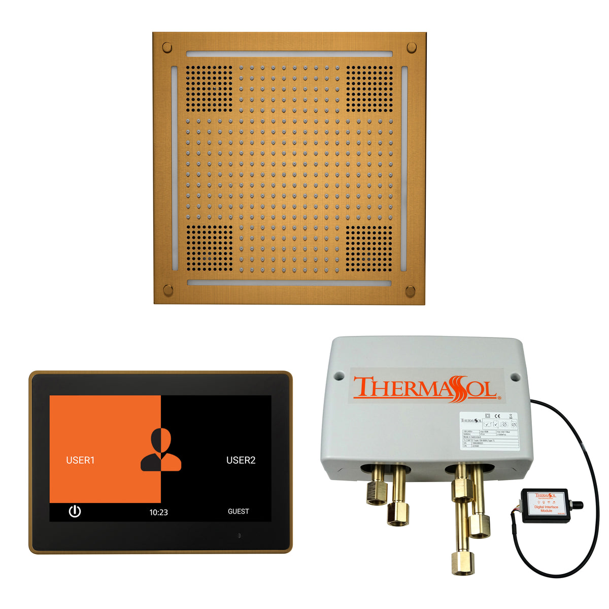 The Wellness Hydrovive Shower Package with 10&quot; ThermaTouch Square