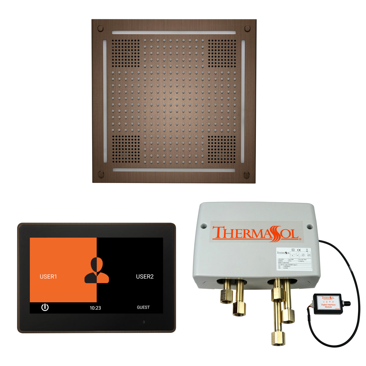 The Wellness Hydrovive Shower Package with 10&quot; ThermaTouch Square