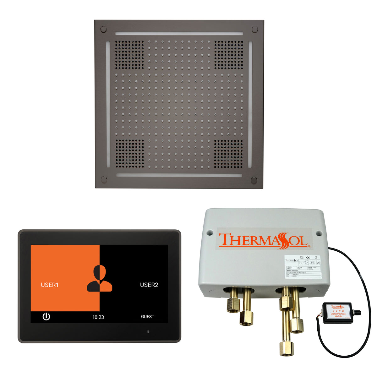 The Wellness Hydrovive Shower Package with 10&quot; ThermaTouch Square