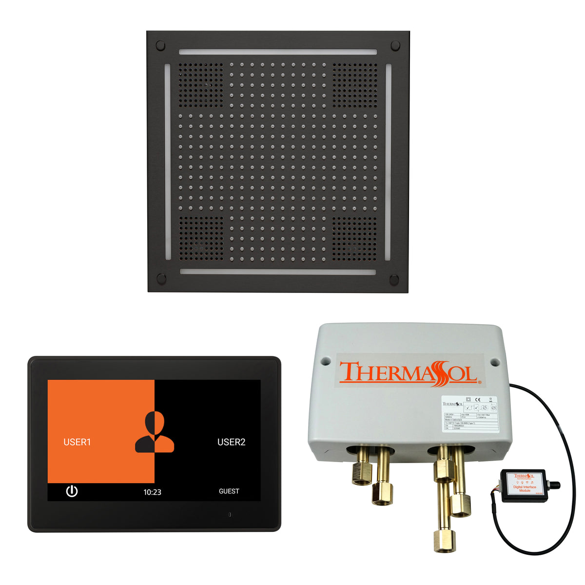 The Wellness Hydrovive Shower Package with 10&quot; ThermaTouch Square