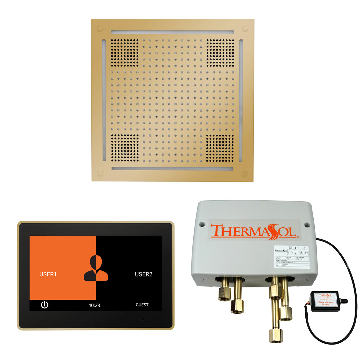 The Wellness Hydrovive Shower Package with 10&quot; ThermaTouch Square