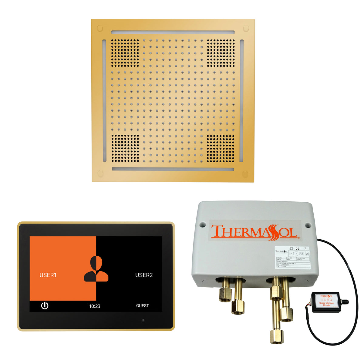 The Wellness Hydrovive Shower Package with 10&quot; ThermaTouch Square