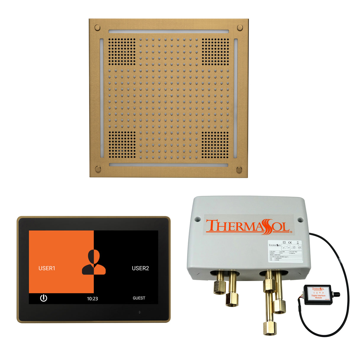 The Wellness Hydrovive Shower Package with 10&quot; ThermaTouch Square