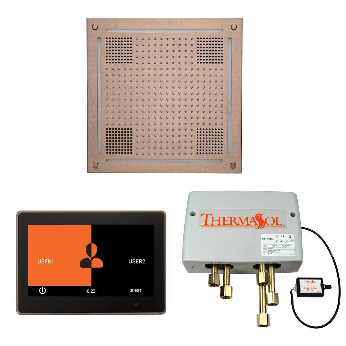 The Wellness Hydrovive Shower Package with 10&quot; ThermaTouch Square