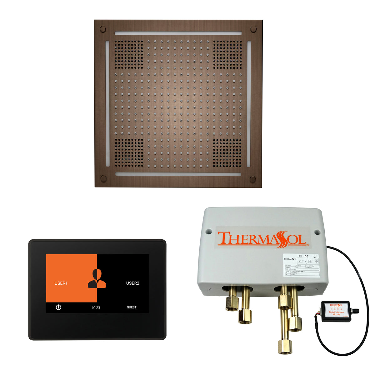 The Wellness Hydrovive Shower Package with 7&quot; ThermaTouch Square