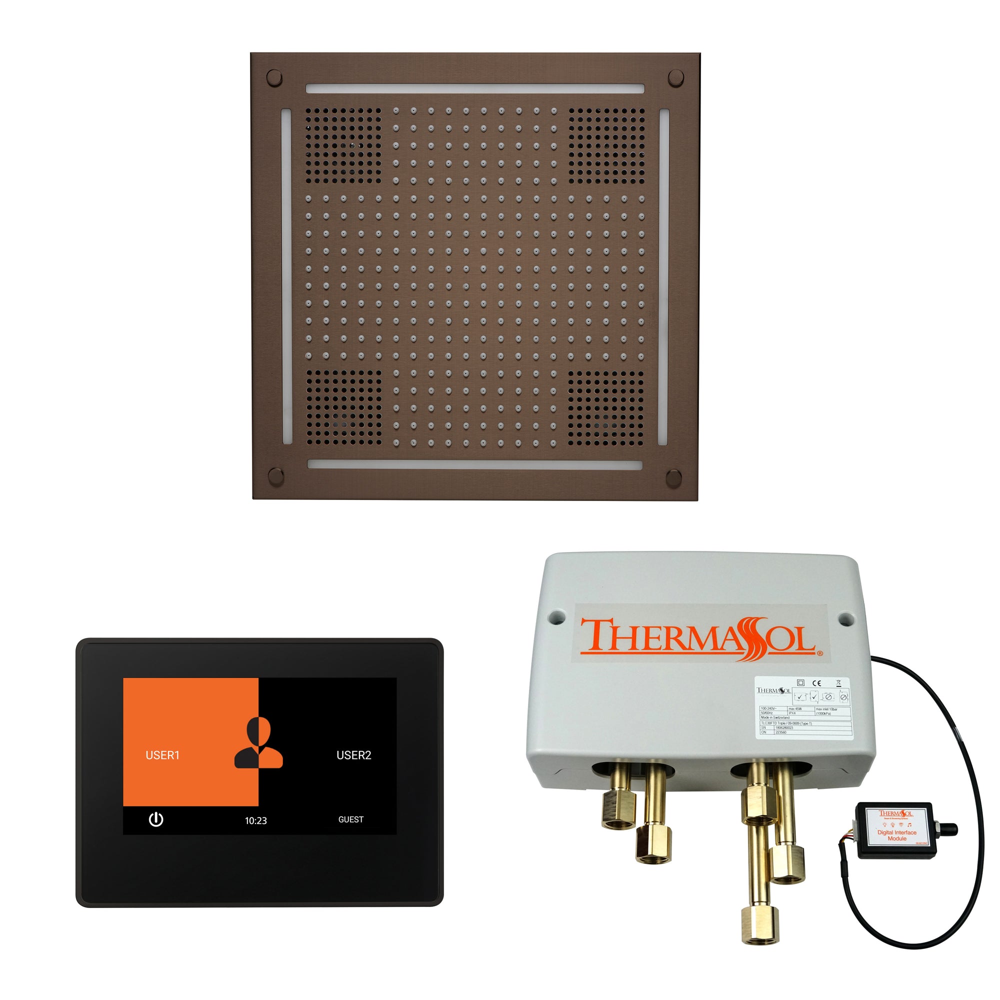 The Wellness Hydrovive Shower Package with 7" ThermaTouch Square