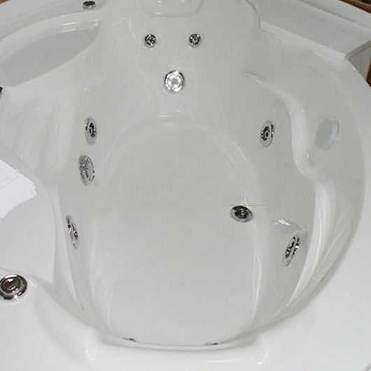Mesa WS-608P Steam Shower Tub Combo - 63&quot; x 63&quot; x 85&quot; Blue Glass